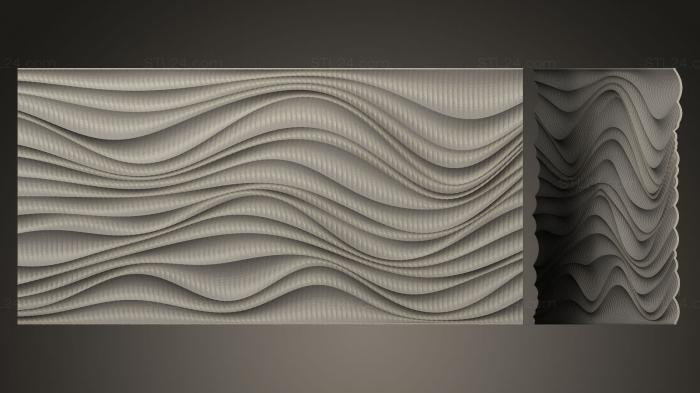 Geometrical panel (Relief 03, PGM_0214) 3D models for cnc
